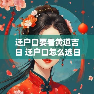 迁户口要看黄道吉日 迁户口怎么选日子看万年历