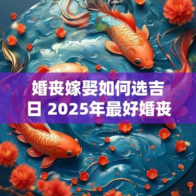 婚丧嫁娶如何选吉日 2025年最好婚丧嫁娶吉日
