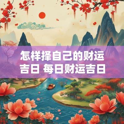 怎样择自己的财运吉日 每日财运吉日查询表