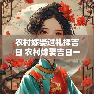 农村嫁娶过礼择吉日 农村嫁娶吉日一览表