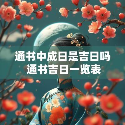 通书中成日是吉日吗 通书吉日一览表