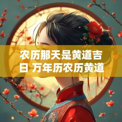 农历那天是黄道吉日 万年历农历黄道吉日
