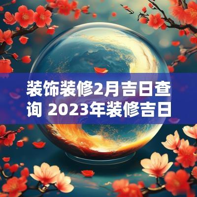 装饰装修2月吉日查询 2025年装修吉日查询一览表