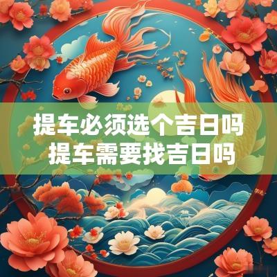 提车必须选个吉日吗 提车需要找吉日吗