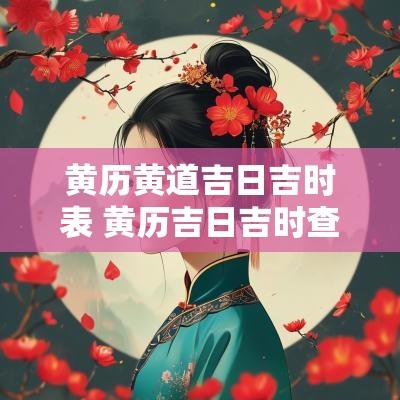 黄历黄道吉日吉时表 黄历吉日吉时查询表