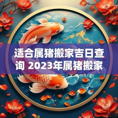 适合属猪搬家吉日查询 2025年属猪搬家的黄道吉日