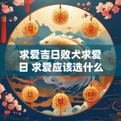 求爱吉日败犬求爱日 求爱应该选什么吉日