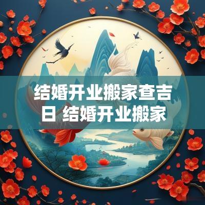 结婚开业搬家查吉日 结婚开业搬家