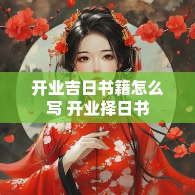 开业吉日书籍怎么写 开业择日书