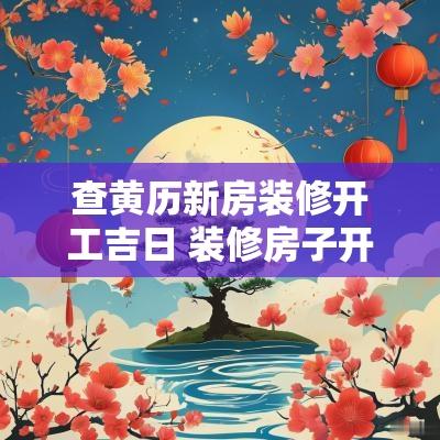 查黄历新房装修开工吉日 装修房子开工吉日如何选