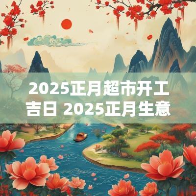 2025正月超市开工吉日 2025正月生意开张吉日