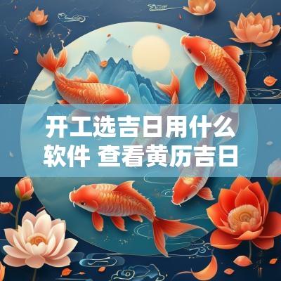 开工选吉日用什么软件 查看黄历吉日哪个软件好