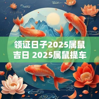 领证日子2025属鼠吉日 2025属鼠提车吉日