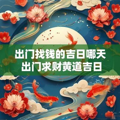 出门找钱的吉日哪天 出门求财黄道吉日吉时