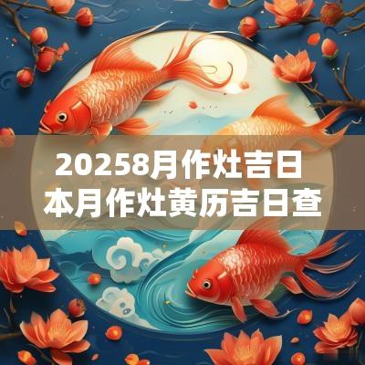20258月作灶吉日 本月作灶黄历吉日查询