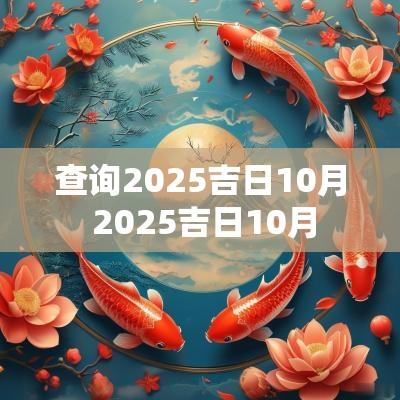 查询2025吉日10月 2025吉日10月