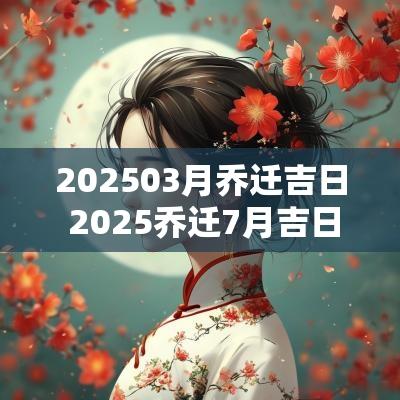 202503月乔迁吉日 2025乔迁7月吉日