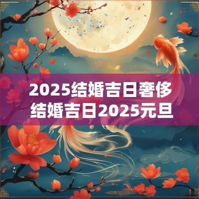 2025结婚吉日奢侈 结婚吉日2025元旦