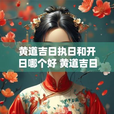 黄道吉日执日和开日哪个好 黄道吉日中的开日好不好