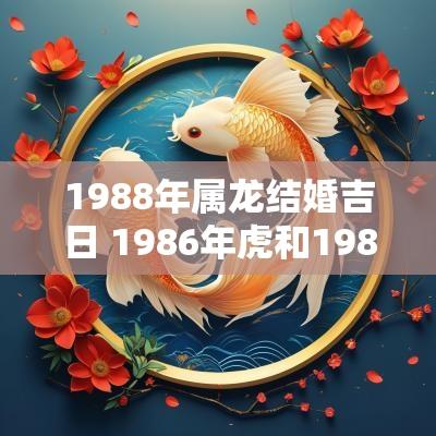 1988年属龙结婚吉日 1986年虎和1988年龙结婚好吗