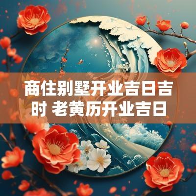 商住别墅开业吉日吉时 老黄历开业吉日吉时查询