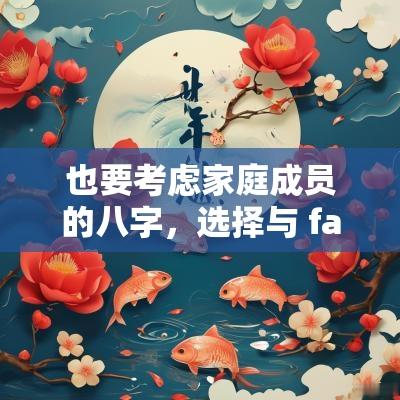 也要考虑家庭成员的八字，选择与 familiares 的命理相合的日子，以确保在新家平安顺利。