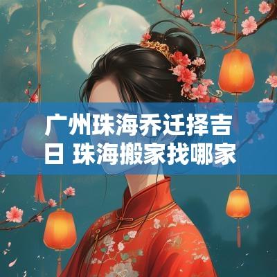 广州珠海乔迁择吉日 珠海搬家找哪家