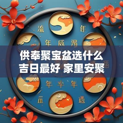 供奉聚宝盆选什么吉日最好 家里安聚宝盆初一十五有讲究吗