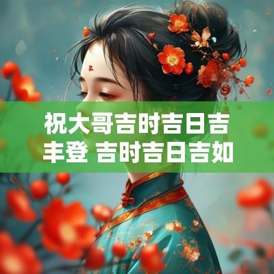 祝大哥吉时吉日吉丰登 吉时吉日吉如风丰年丰月如丰登