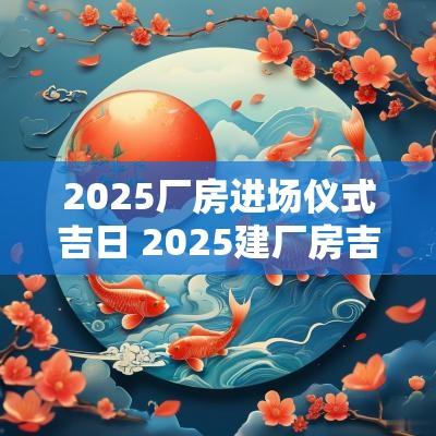 2025厂房进场仪式吉日 2025建厂房吉日