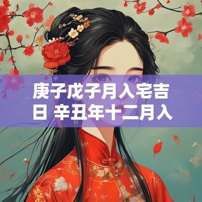 庚子戊子月入宅吉日 辛丑年十二月入宅吉日