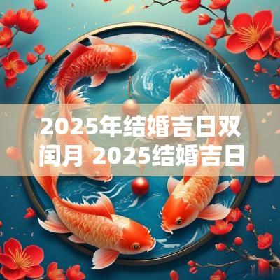 2025年结婚吉日双闰月 2025结婚吉日大全免费