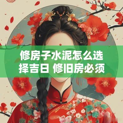 修房子水泥怎么选择吉日 修旧房必须选吉日吗