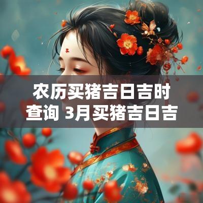 农历买猪吉日吉时查询 3月买猪吉日吉时查询表