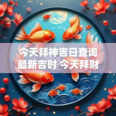 今天拜神吉日查询最新吉时 今天拜财神的吉时