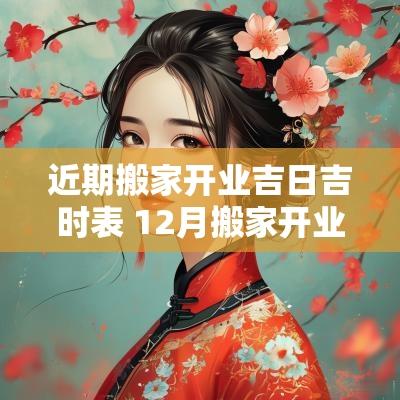 近期搬家开业吉日吉时表 12月搬家开业吉日