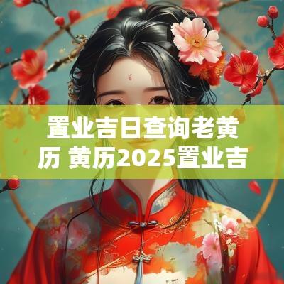 置业吉日查询老黄历 黄历2025置业吉日查询