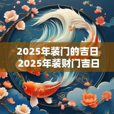 2025年装门的吉日 2025年装财门吉日