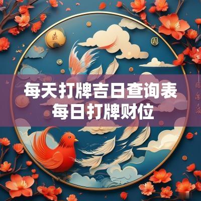 每天打牌吉日查询表 每日打牌财位