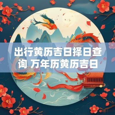 出行黄历吉日择日查询 万年历黄历吉日一览表
