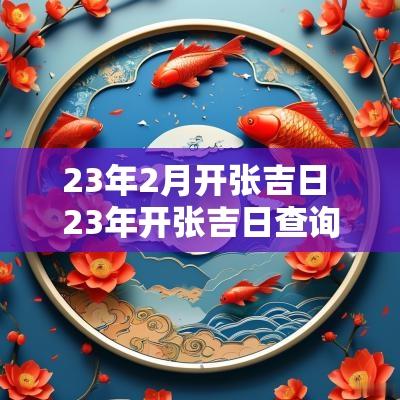 23年2月开张吉日 23年开张吉日查询