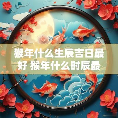 猴年什么生辰吉日最好 猴年什么时辰最好