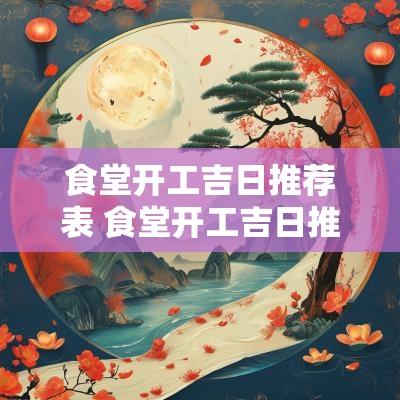 食堂开工吉日推荐表 食堂开工吉日推荐语简短