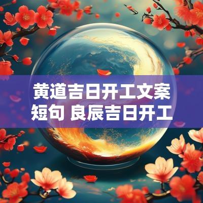 黄道吉日开工文案短句 良辰吉日开工文案简短霸气