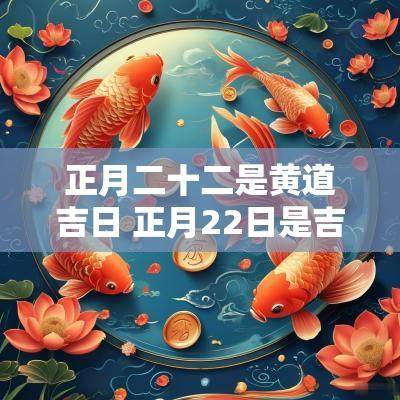 正月二十二是黄道吉日 正月22日是吉日吗
