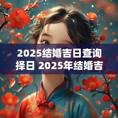 2025结婚吉日查询择日 2025年结婚吉日老黄历查询