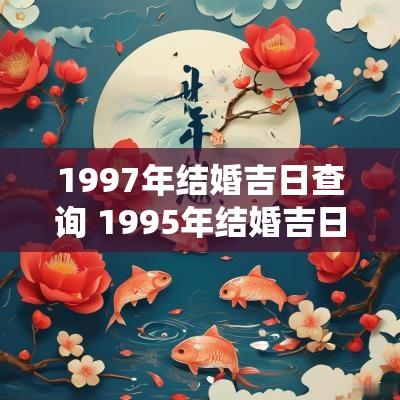 1997年结婚吉日查询 1995年结婚吉日一览表