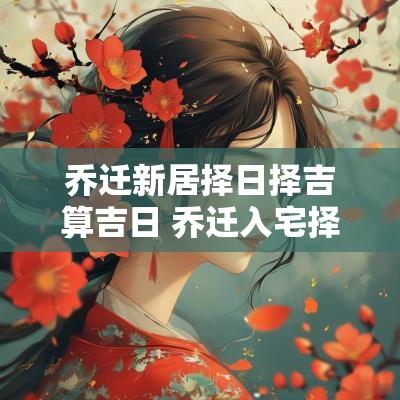 乔迁新居择日择吉算吉日 乔迁入宅择日吉日查询