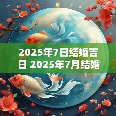 2025年7日结婚吉日 2025年7月结婚吉日查询