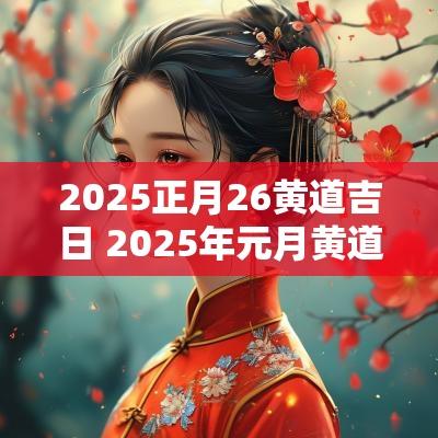 2025正月26黄道吉日 2025年元月黄道吉日